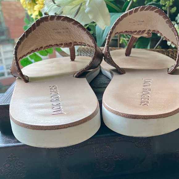 Jack Rogers Sandals Flat / Tan Leather Size 10 - Picture 4 of 6